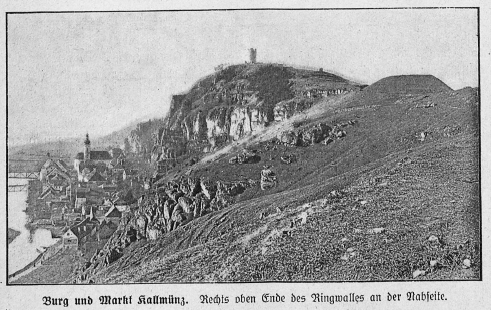 Burgruine Kallmünz von Osten aus - historische Aufnahme