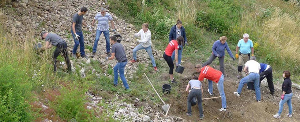 Arbeitseinsatz am Keltenwall in Kallmünz